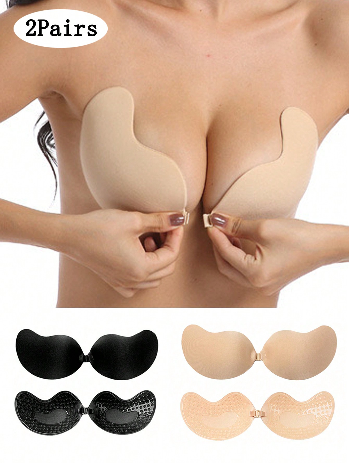 Push Up Bra Padded - Conjunto com 2 Almofadas Adesivas Invisíveis