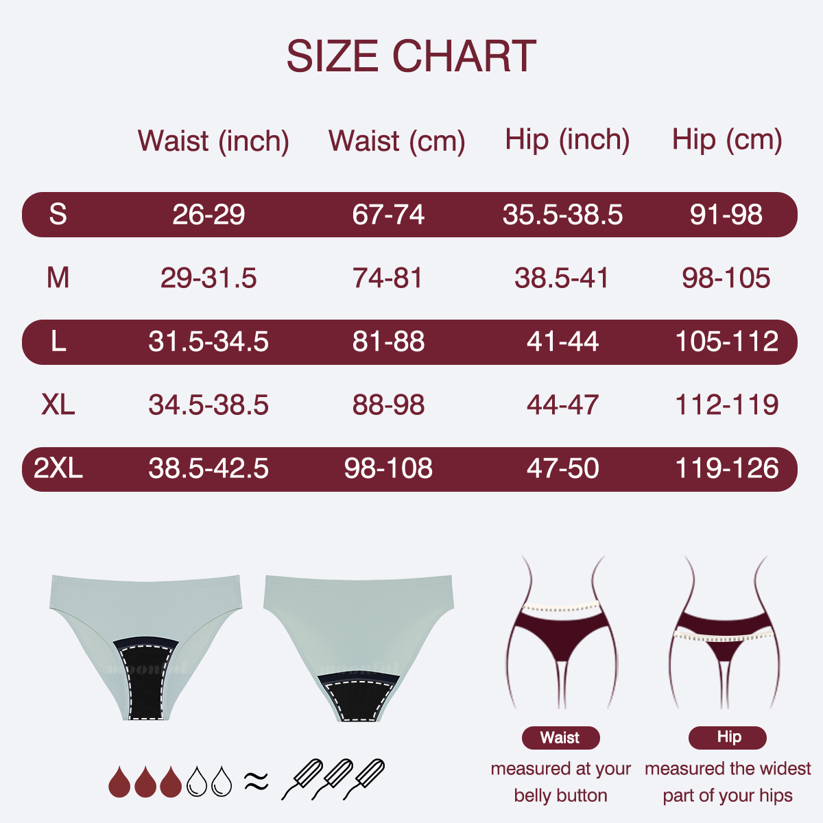Calcinha menstrual feminina à  - Period Panty Absorbent avaliação e preço